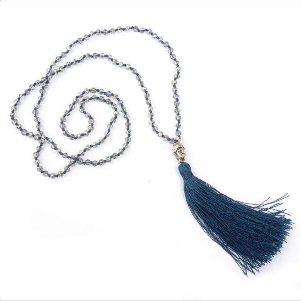 Buddha necklace Teal